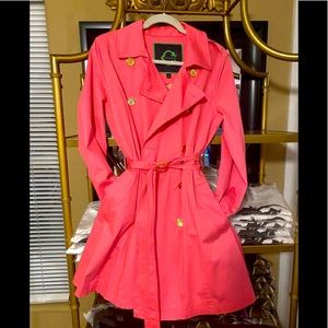 C wonder pink trench coat size L